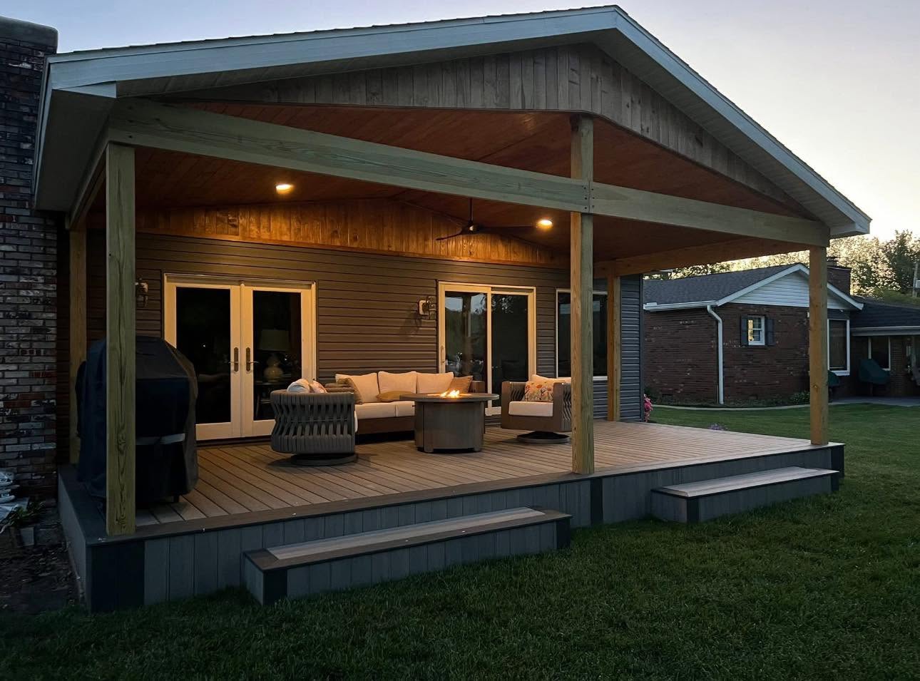 Recently completed outdoor living space